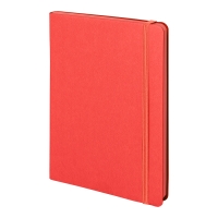 Бизнес-блокнот "RILY", формат А5,  красный, блок в точку