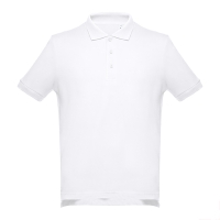 Рубашка-поло мужская ADAM, белый, 4XL, 100% хлопок, плотность 195 г/м2