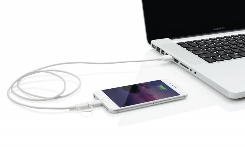 Кабель «2 в 1» с лицензированным MFi разъемом Apple Lightning