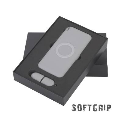 Набор "Камень" на 2 предмета, 8000 mAh /16Gb, с покрытием soft grip