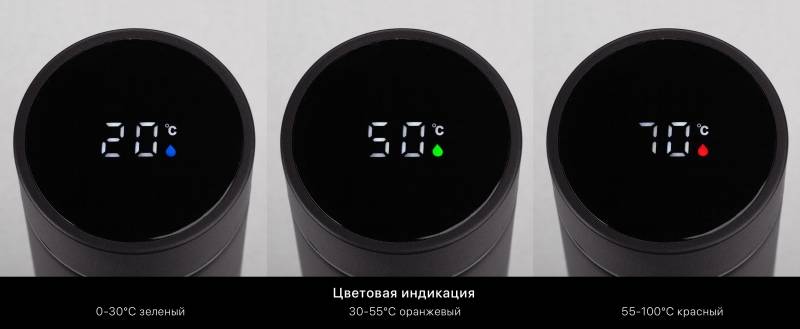 Термос "Бостон" с индикацией температуры, soft touch, 0,5л.