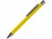 Ручка шариковая UMA «STRAIGHT GUM» soft-touch, с зеркальной гравировкой, желтый