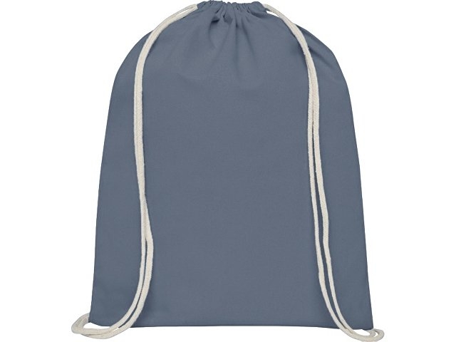 Рюкзак со шнурком Oregon хлопка плотностью 140 г/м2, серый