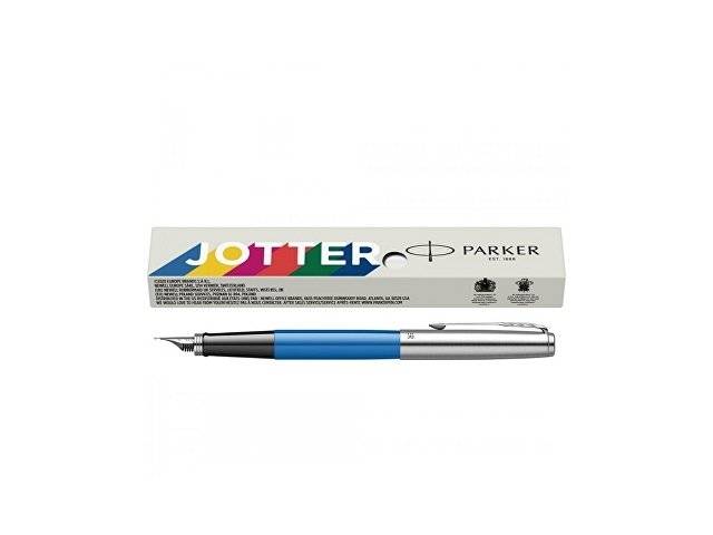 Ручка перьевая Parker Jotter Originals Blue Chrom CT, перо: F, цвет чернил: blue, в подарочной упаковке