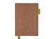 Ежедневник А5 датированный "Boston" 2026, коричневый с салатовым обрезом