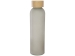 Lume бутылка из матового содово-известкового стекла объемом 500 мл с бамбуковой крышкой - Серый