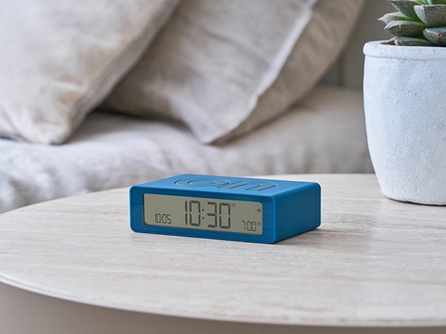 Часы настольные Flip Mini, темно-бирюзовый