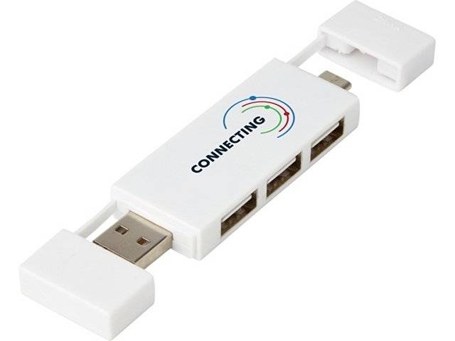 Mulan Двойной USB 2.0-хаб, белый