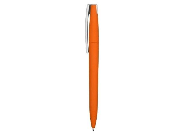 Ручка пластиковая soft-touch шариковая «Zorro», оранжевый/белый