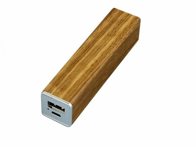 PB-wood1 Универсальное зарядное устройство power bank прямоугольной формы. 2600MAH. Красный