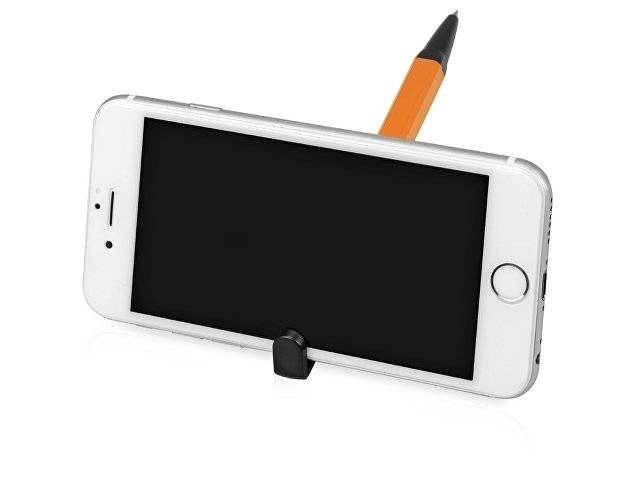 Ручка-подставка металлическая, «Кипер Q», оранжевый/черный