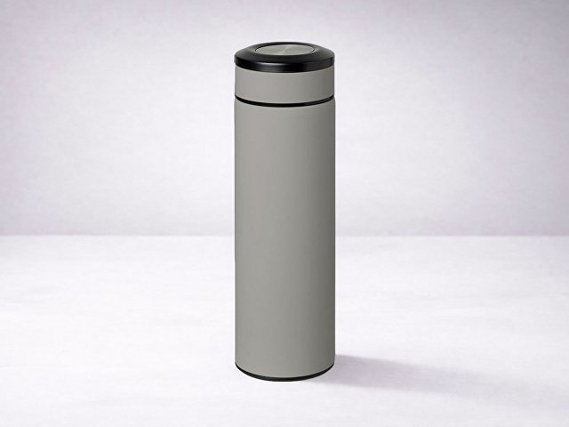 Вакуумный термос "Vacuum Flask C1", soft touch, 420мл, серый