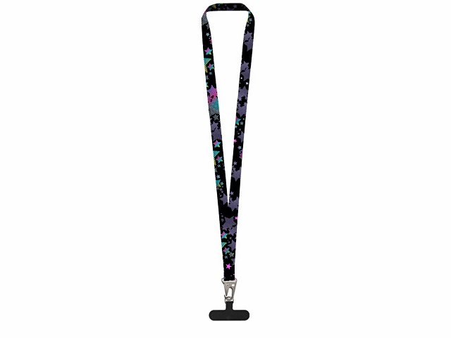 Ланъярд 2,5 см под сублимацию с большим карабином и узким держателем для телефона из ПЭ