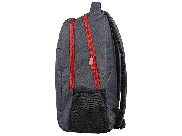 Рюкзак «Metropolitan», серый с красной молнией и черной подкладкой