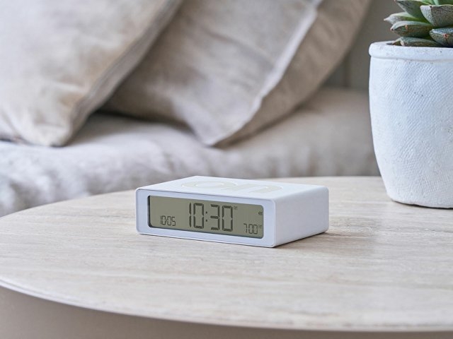 Часы настольные Flip Mini, белый