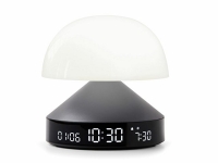 Светильник с часами и световым будильником Mina Sunrise, темно-серый