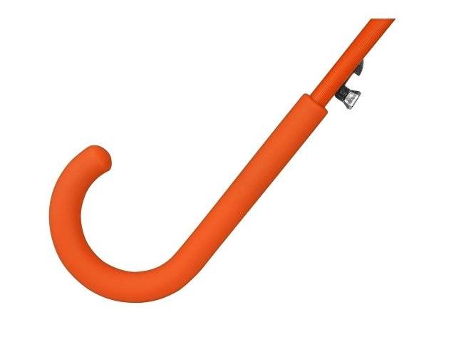 Зонт-трость "Silver Color" полуавтомат, оранжевый/серебристый