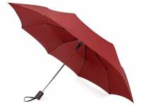 Зонт складной "Irvine", полуавтоматический, 3 сложения, с чехлом, красный