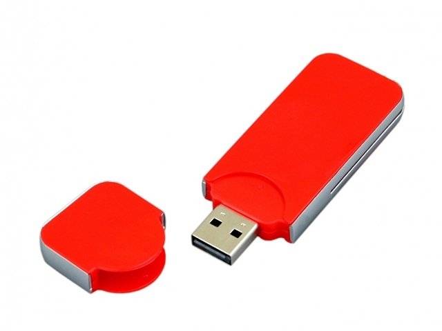 USB-флешка на 16 Гб в стиле I-phone, прямоугольнй формы, красный