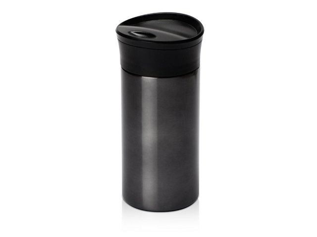 Вакуумная термокружка с кнопкой Upgrade, Waterline, тубус, матовая сталь