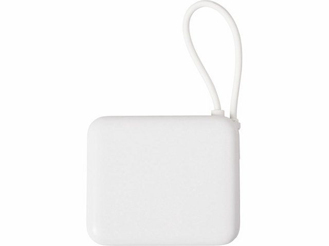 Внешний аккумулятор со встроенным кабелем «Liri», QC/PD, 10000 мАч, теплый белый