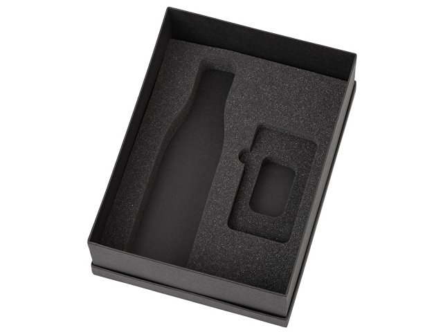 Подарочный набор с термобутылкой и повербанком С1, 5000 mAh, черный