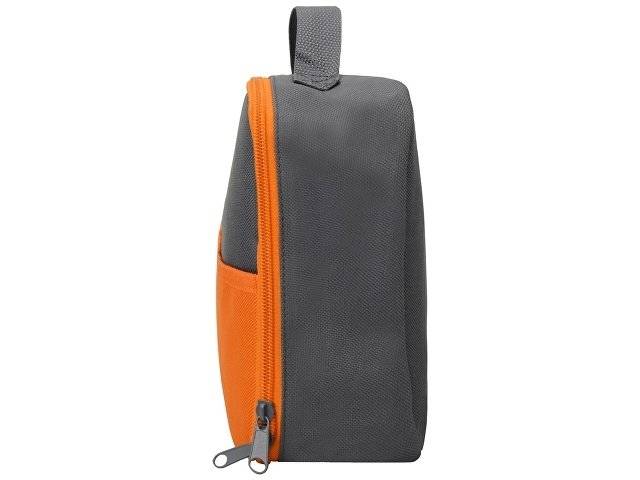 Изотермическая сумка-холодильник "Breeze" для ланч-бокса, серый/оранжевый