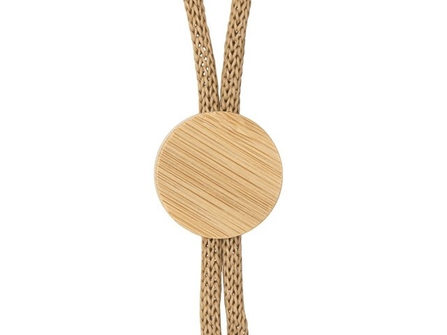 Ланъярд из бумаги с бамбуковой плашкой "Franklinia", натуральный