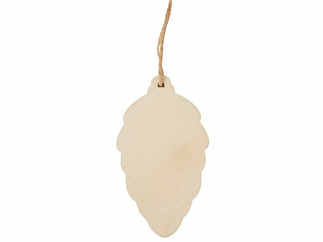 Подвеска шишка с цветной подложкой, зеленая подложка