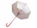 Зонт-трость "Silver Color" полуавтомат, красный/серебристый