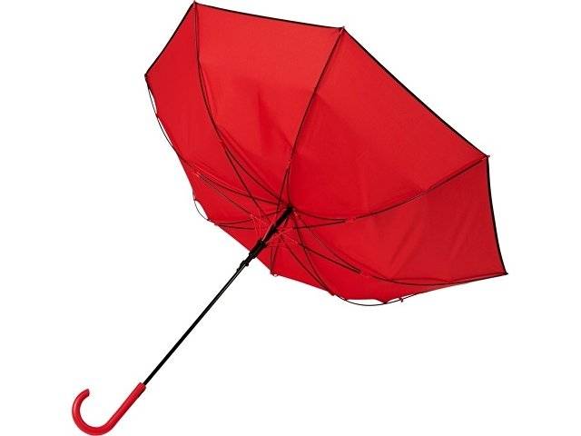 Ветрозащитный автоматический цветной зонт Kaia 23", красный