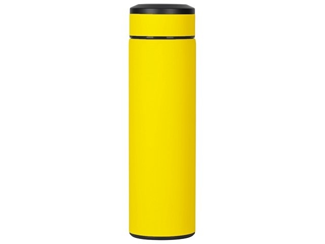 Вакуумный термос "Vacuum Flask C1", soft touch, 420мл, желтый