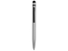 Ручка-стилус пластиковая шариковая «Poke», серебристый/черный