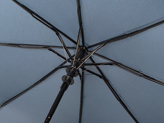 Зонт-полуавтомат Roof с куполом из переработанного пластика, антрацит 2165C