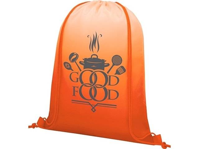 Сетчатый рюкзак Oriole со шнурком и плавным переходом цветов, оранжевый