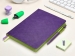 Ежедневник А5 датированный "Boston" 2026, фиолетовый с салатовым обрезом
