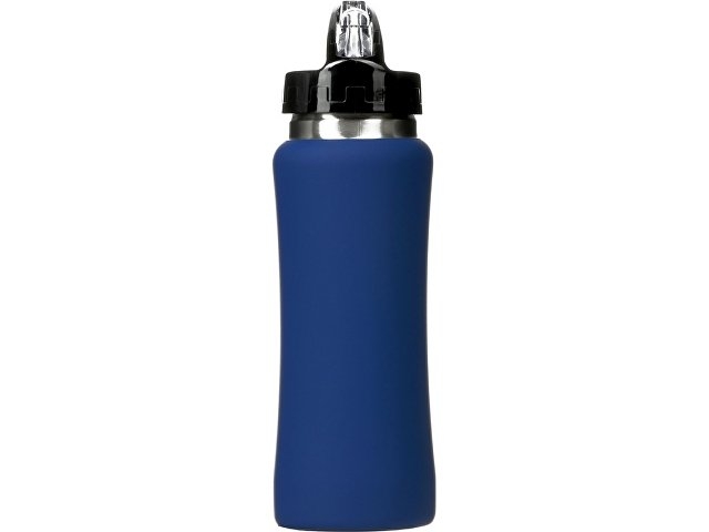 Бутылка для воды "Bottle C1", сталь, soft touch, 600 мл, темно-синий