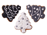 Набор новогодних имбирных печений в форме елочки