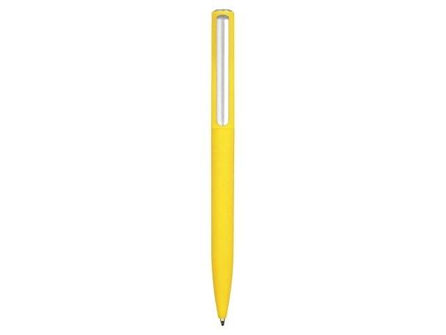 Ручка шариковая пластиковая "Bon" с покрытием soft touch, желтый