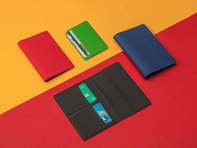 Обложка для паспорта с RFID защитой отделений для пластиковых карт "Favor", синяя