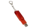USB-флешка на 16 Гб 2 в 1 поворотный механизм, c дополнительным разъемом Type-C с одноцветным металлическим клипом, красный