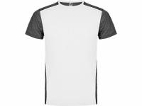 Спортивная футболка "Zolder" детская, белый/черный меланж