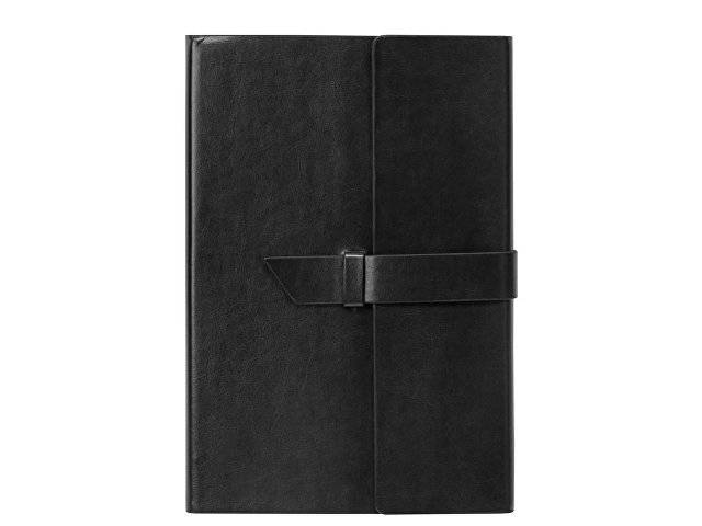Бизнес-блокнот А5 с клапаном «Fabrizio», 80 листов, черный