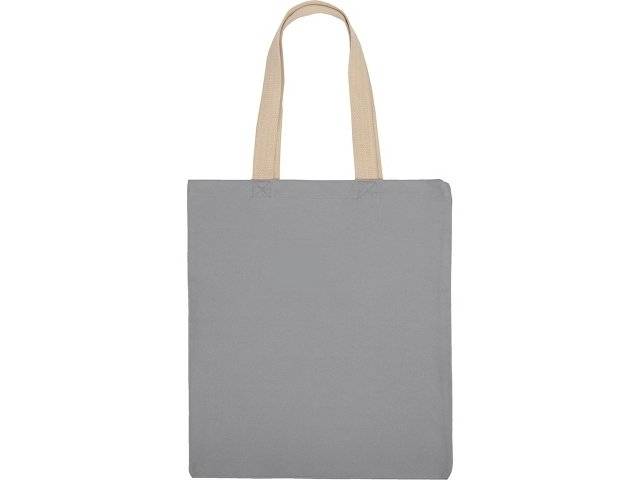 Сумка для шопинга Steady из хлопка с парусиновыми ручками, 260 г/м2, серый