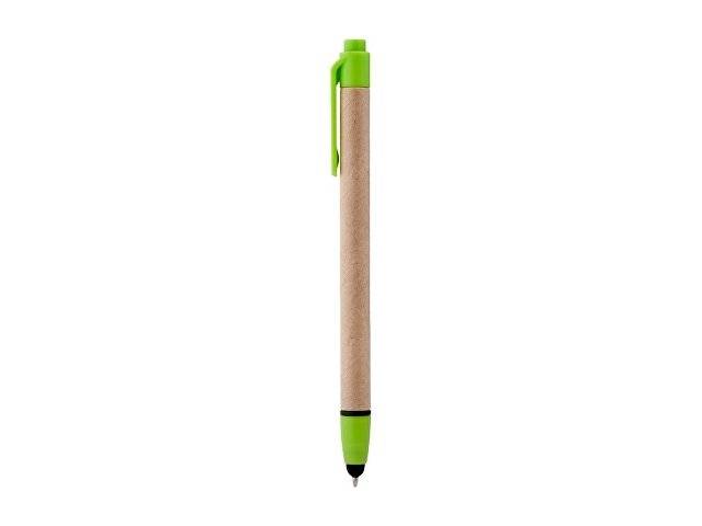 Ручка-стилус шариковая "Planet", бежевый/лайм