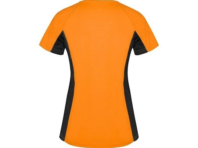 Футболка "Shanghai" женская, неоновый оранжевый/черный