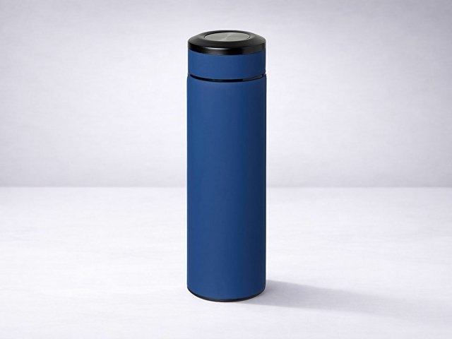 Вакуумный термос "Vacuum Flask C1", soft touch, 420мл, темно-синий