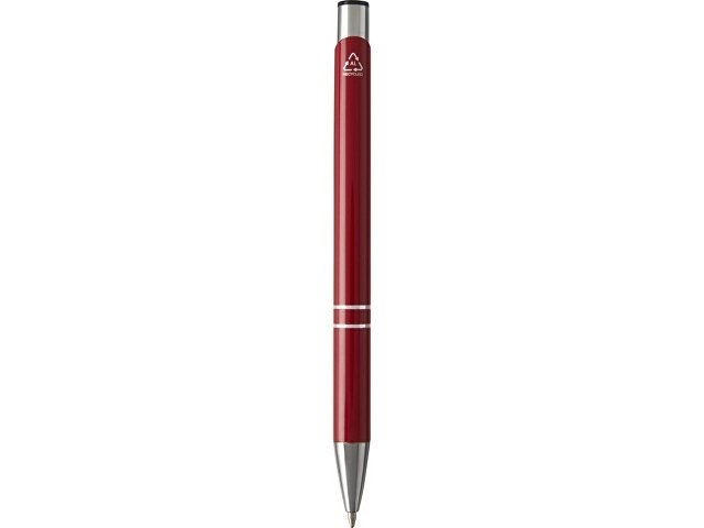 Шариковая ручка Moneta из переработанного алюминия (черные чернила) - Красный
