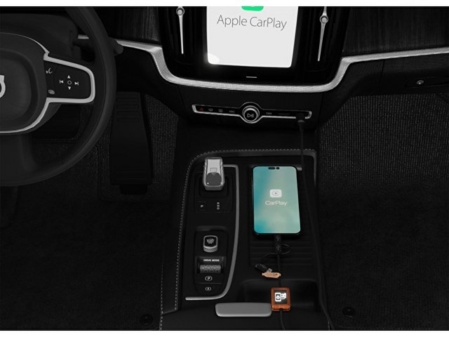 Кабель CarPlay SCX.design C46 5-в-1 - сплошной черный с белой подсветкой