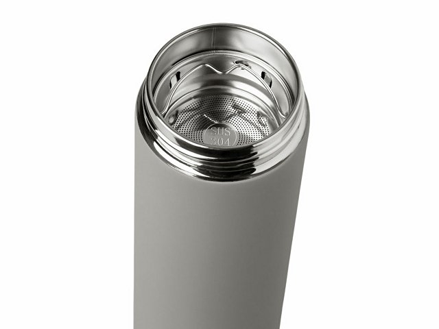 Вакуумный термос "Vacuum Flask C1", soft touch, 420мл, серый